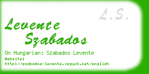 levente szabados business card